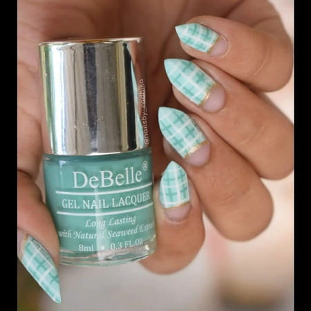 Debelle Nail Polish | Matte Finish | Dark Peach(Choco Latte) | Mint Blue(Mint Amour) | 16 Ml