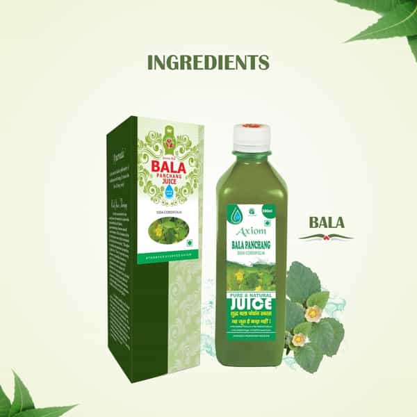 Axiom Bala Panchang Juice|Sida Cordifolia|Helpful In Increase Strength And Combats Fatigue -500Ml