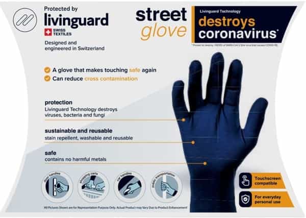 Livinguard Street Gloves | Touchscreen Compatible |Washable & Reusable | Cotton - Women's Medium