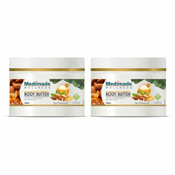 Medimade Almond And Honey Body Butter - 200 Ml X 2 ( Pack Of 2 )