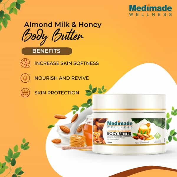 Medimade Almond And Honey Body Butter - 200 Ml X 2 ( Pack Of 2 )
