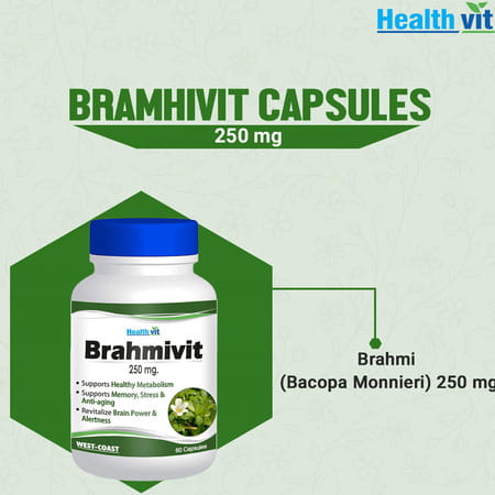 Healthvit Bramhvit Bramhi Powder - 250 Mg (60 Capsules Pack Of 2)