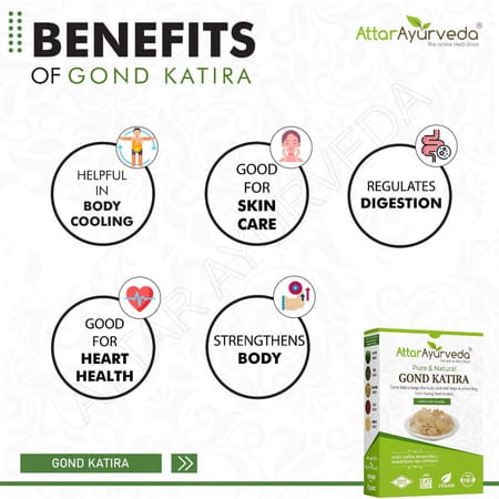Attar Ayurveda Gond Katira Pure (Edible Gum) - 200 Grams