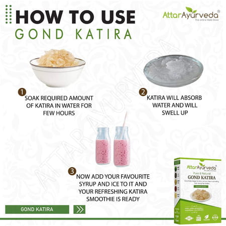 Attar Ayurveda Gond Katira Pure (Edible Gum) - 200 Grams