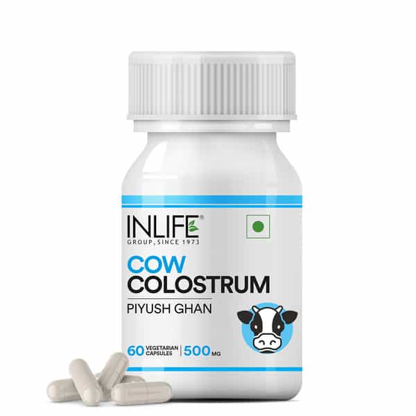 Inlife Cow Colostrum Supplement 500Mg (60 Vegetarian Capsules)