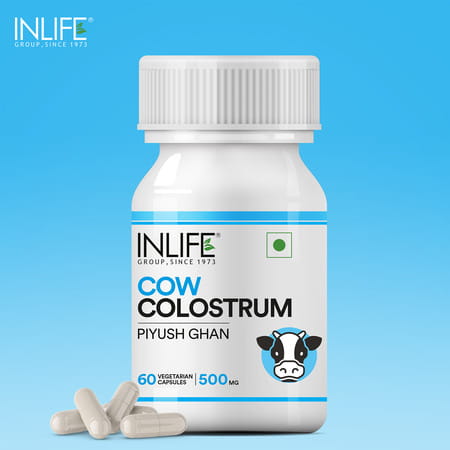 Inlife Cow Colostrum Supplement 500mg (60 Vegetarian Capsules)