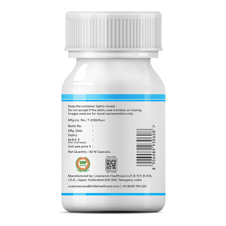 Inlife Cow Colostrum Supplement 500mg (60 Vegetarian Capsules)