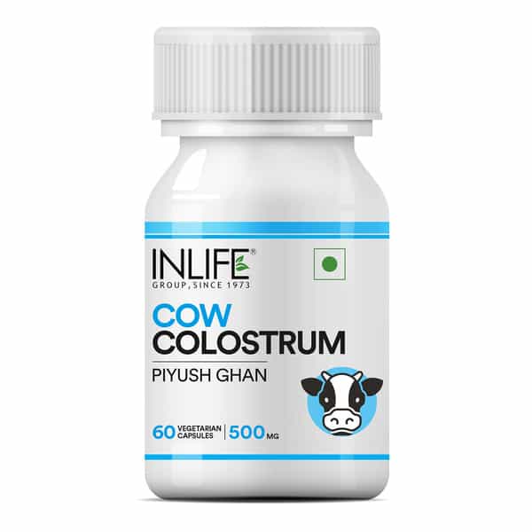 Inlife Cow Colostrum Supplement 500Mg (60 Vegetarian Capsules)