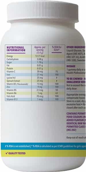 Vitty Prime  Raw Mango Nutrition Gummies  Bottle Of 20