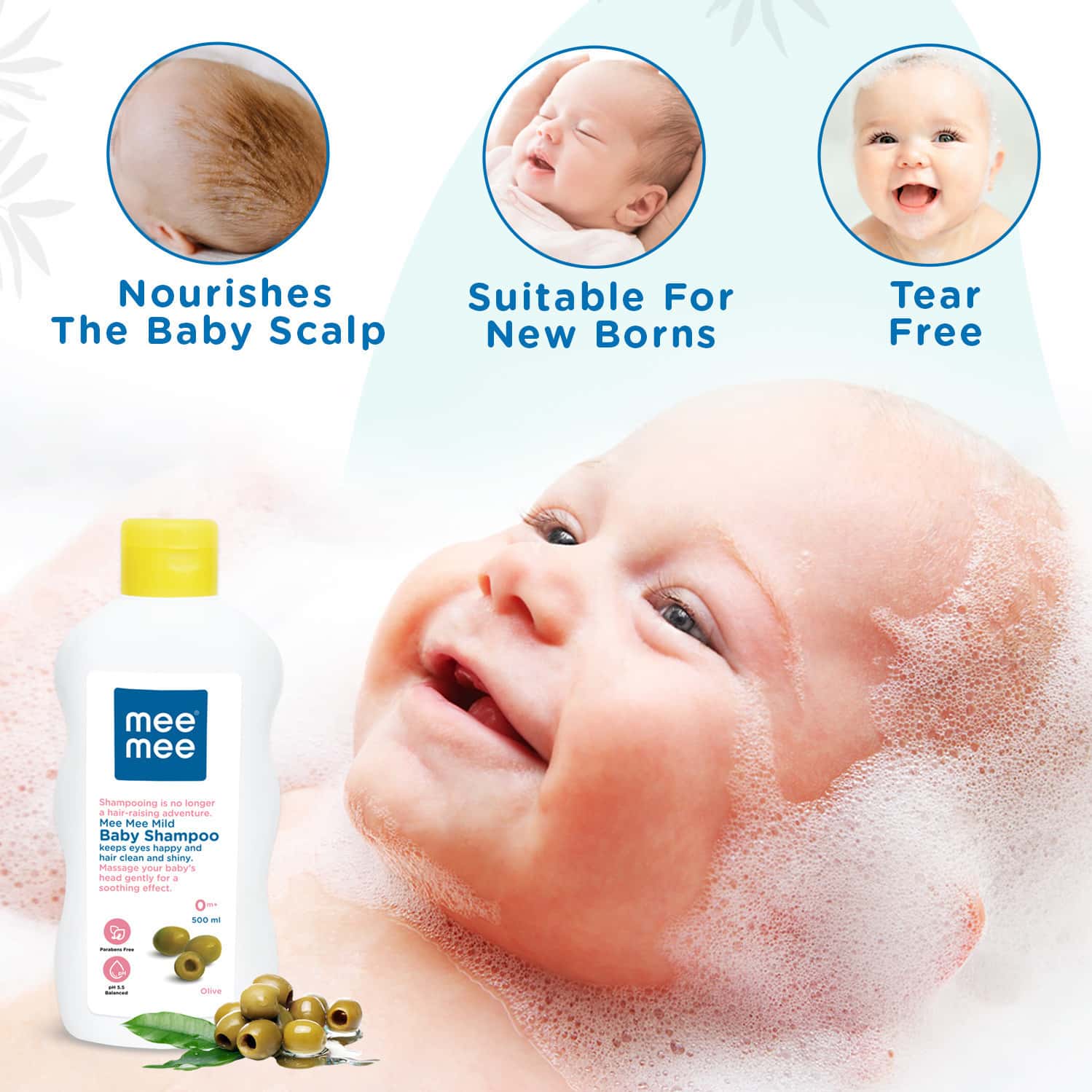 Buy MEEMEE BABY SHAMPOO FRUIT EXTRACTS,DERMATOLOGIST TESTED,NO HYPOALLERGENIC ,TEAR FREE (500 ML