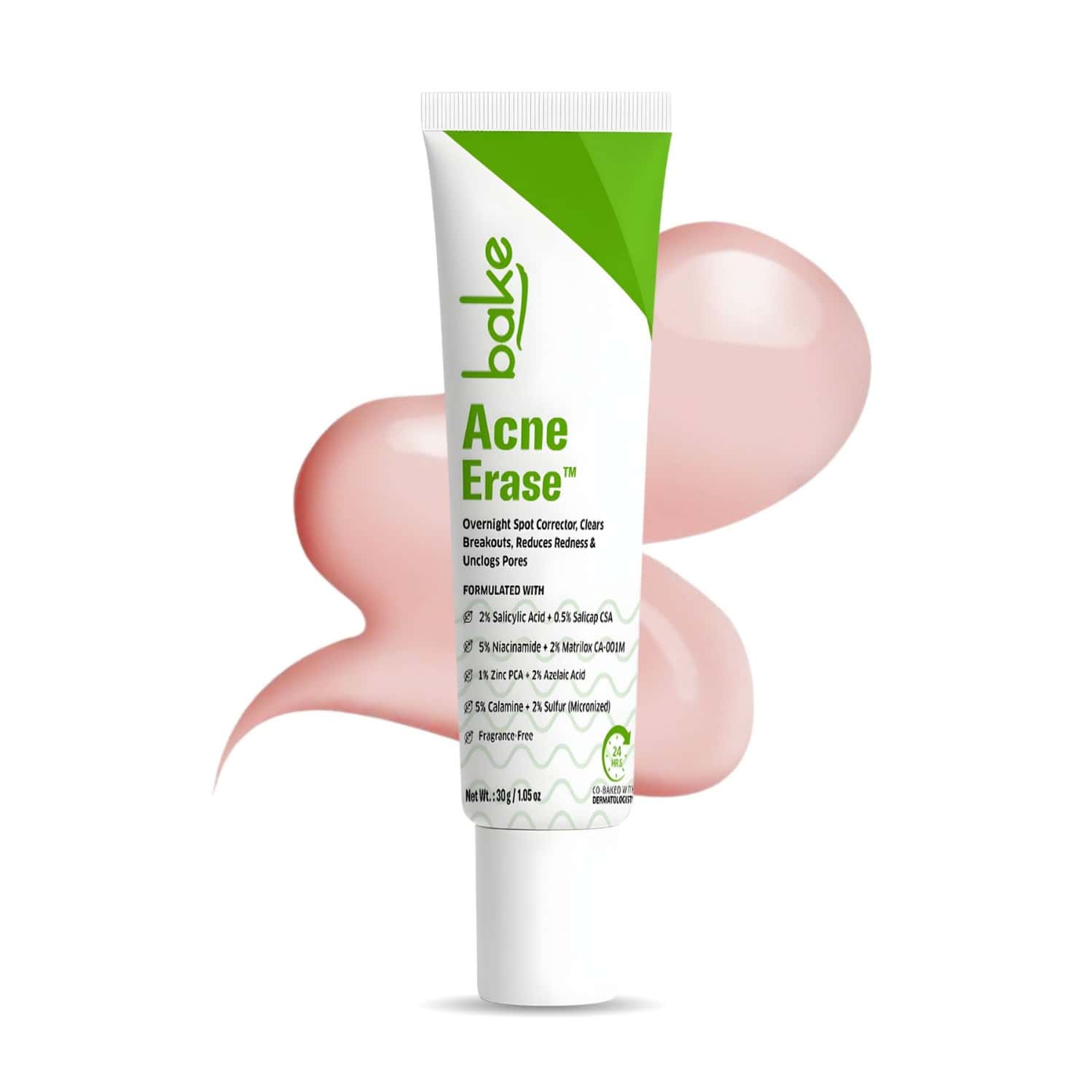 Bake Acne Erase Face Serum With Niacinamide & Azelaic Acid For Pimples | Blackheads & Whiteheads
