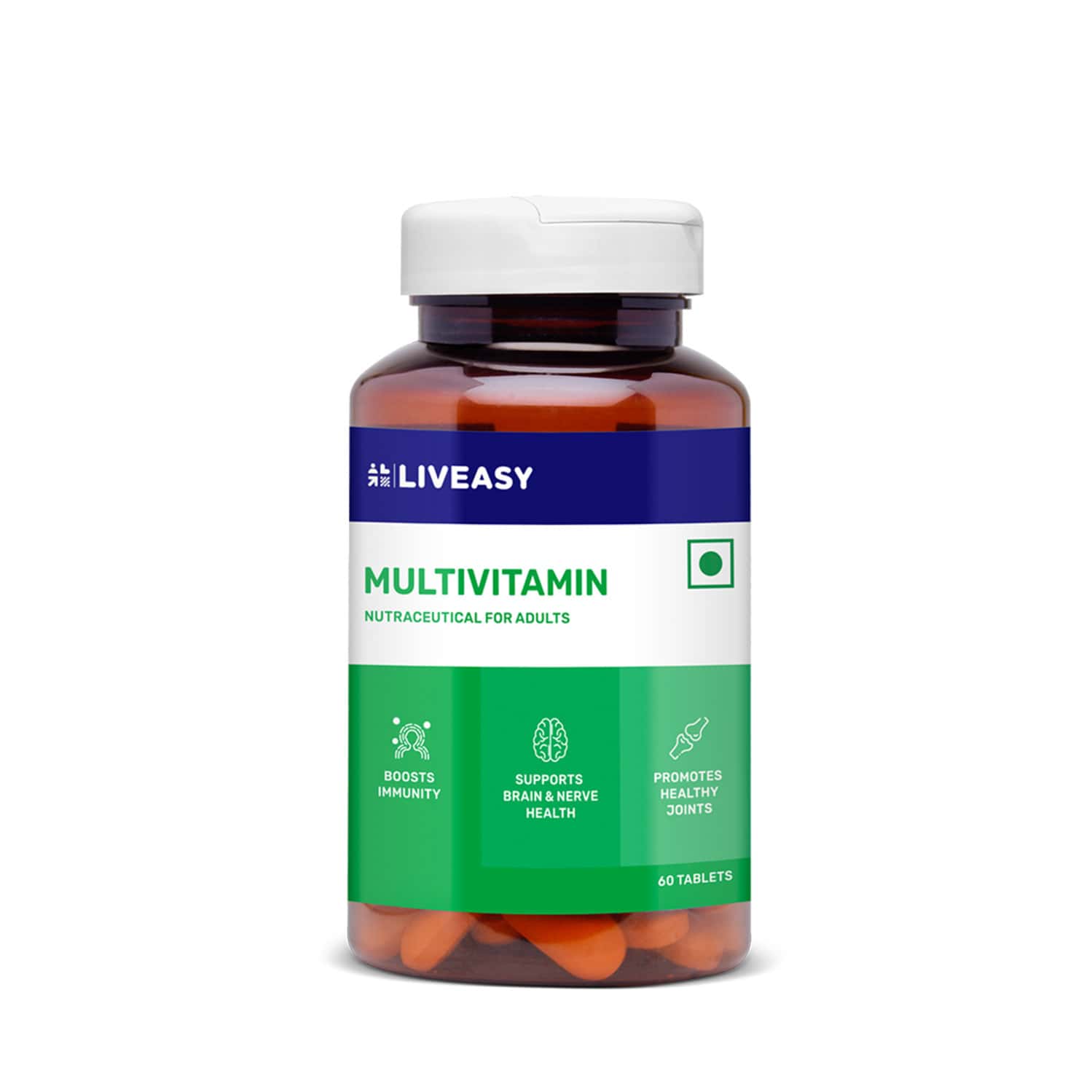 Liveasy Wellness Multivitamin Multimineral - Immunity Booster - Complete Nutrition - Bottle Of 60