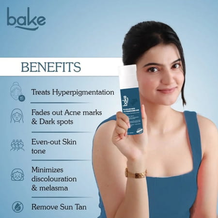 Bake 10% Azelaic Acid & 5% Tranexamic Acid Cream For Dark Spots | Pigmentation & Acne Marks - 30G