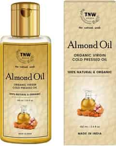 Tnw The Natural Wash Cold Pressed Virgin Almond Oil For Face Skin Body Hair And Scalp - 100 Ml