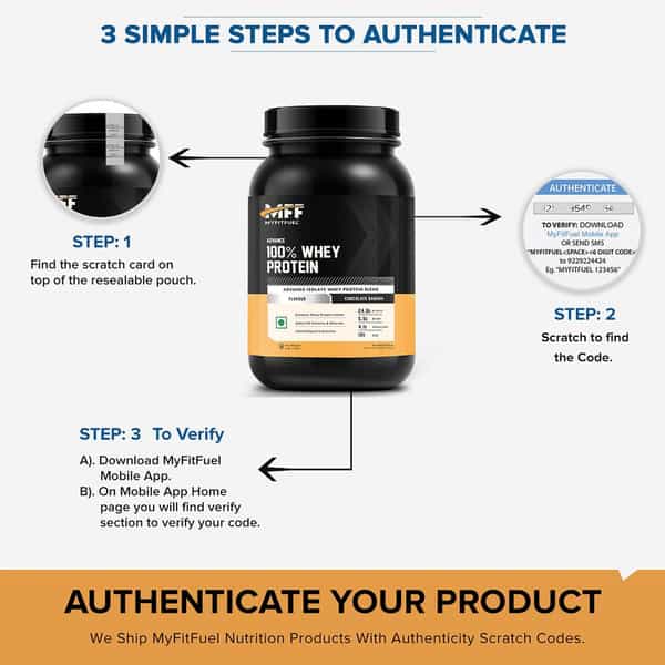 Myfitfuel Advance Mff 100% Whey Protein Powder + Digestive Enzymes & Vitamins (1 Kg | Vanilla Creme)