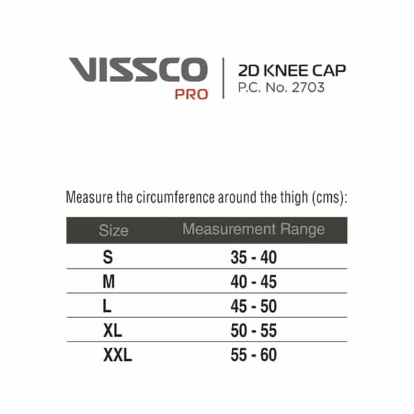 Vissco Pro- 2D Knee Cap - Medium