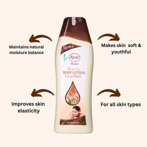 Ayur Herbals Winter Care Body Lotion With Cocoa Butter I Skin Looking Velvety Smooth I 1000Ml