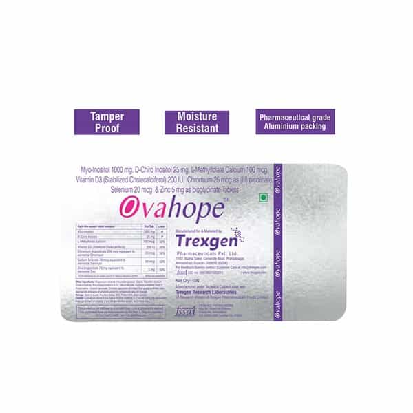 Trexgen Ovahope Pcos Myo-Inositol D-Chiro Inositol Tablets - 30 Tablets
