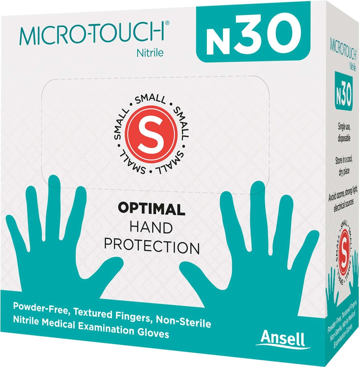 Ansell Micro Touch Nitrile N30 Multipurpose Examination Glove - Small