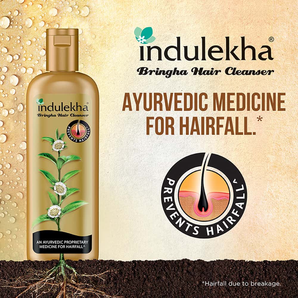 Buy Indulekha Bringha Anti Hairfall Hair Cleanser Shampoo 340 Ml Online