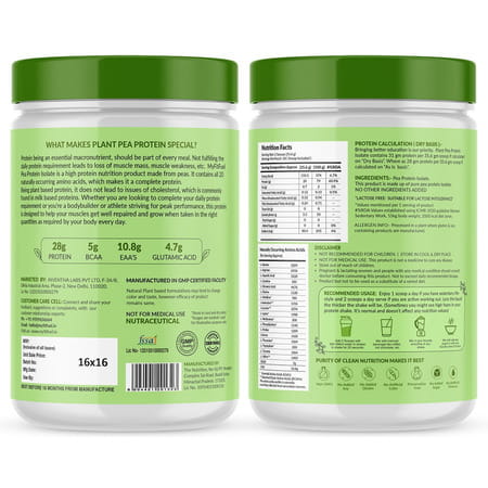 Myfitfuel Plant Pea Protein Isolate | 1 Kg, 28 Servings (Unflavoured) | Easy To Digest Plant Protein