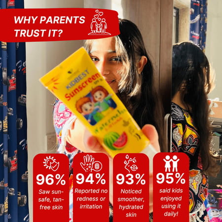 Healthbest Kidbest Sunscreen For Kids|Spf 30 Uva/Uvb|Sensitive Skin|Watermelon Flavor|100ml