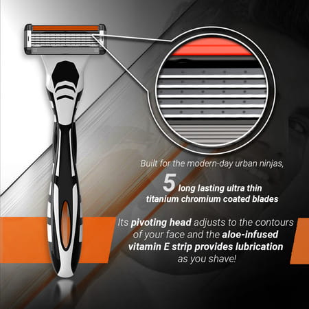 Zlade Hyperglide5 Pro Shaving Razor For Men - Sports Edition