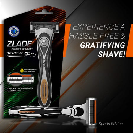 Zlade Hyperglide5 Pro Shaving Razor For Men - Sports Edition