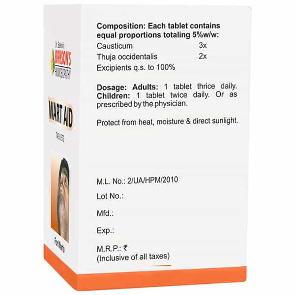 Dr Bakshi's Bakson Homoeopathy Wart Aid Tablet 75