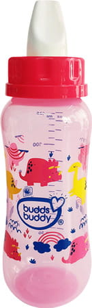 Buddsbuddy Elegant 3 In 1 Bottle (Feeding Bottle+Sipper+Cereal Feeder) - 125 Ml Pink