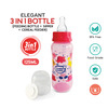Buddsbuddy Elegant 3 In 1 Bottle (Feeding Bottle+Sipper+Cereal Feeder) - 125 Ml Pink