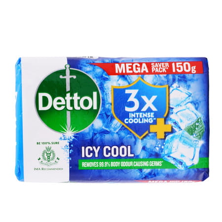Dettol 3x Icy Cool Soap 150 Gm