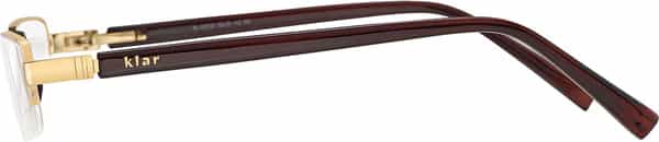 Klar Eye Half Rim Rectangle Reading Glasses Men And Women +0.75 To +3.50 +2.0 Power Yellow Gold