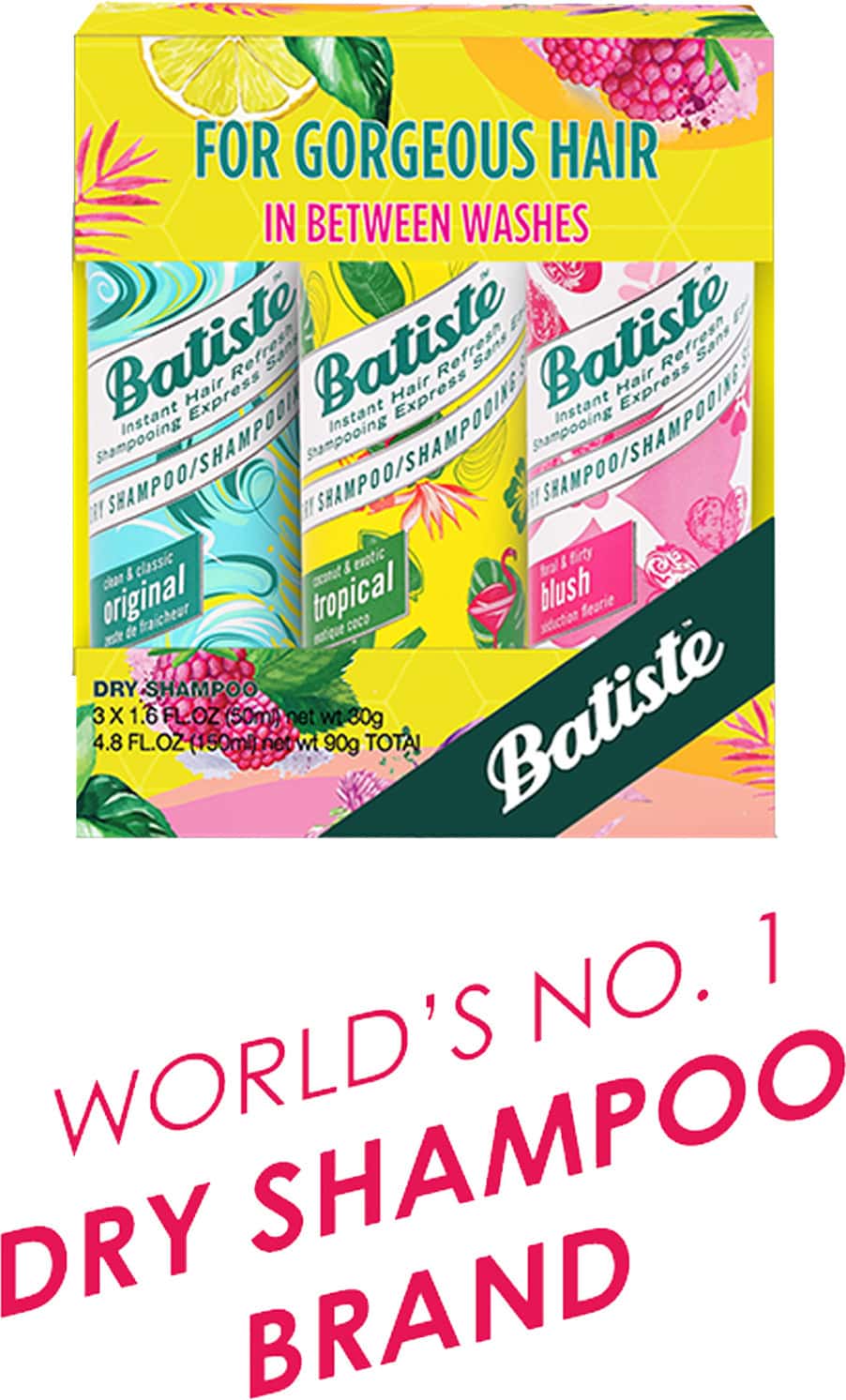 Buy BATISTE DRY SHAMPOO 150ML (PACK OF 3 X 50ML) Online & Get Upto 60
