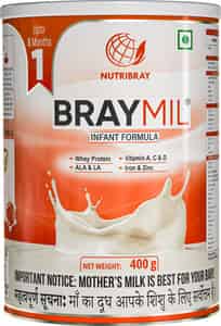 Braymil 1 Infant Formula | Stage - 1 For 0 To 6 Months - 400 Gm