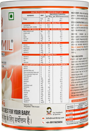 Braymil 1 Infant Formula | Stage - 1 For 0 To 6 Months - 400 Gm