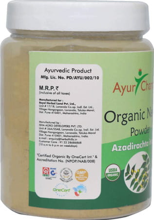 Ayur Champ -Organic Neem Powder | Neem Leaves Powder For Skin & Hair - Azadirachta Indica 200 G