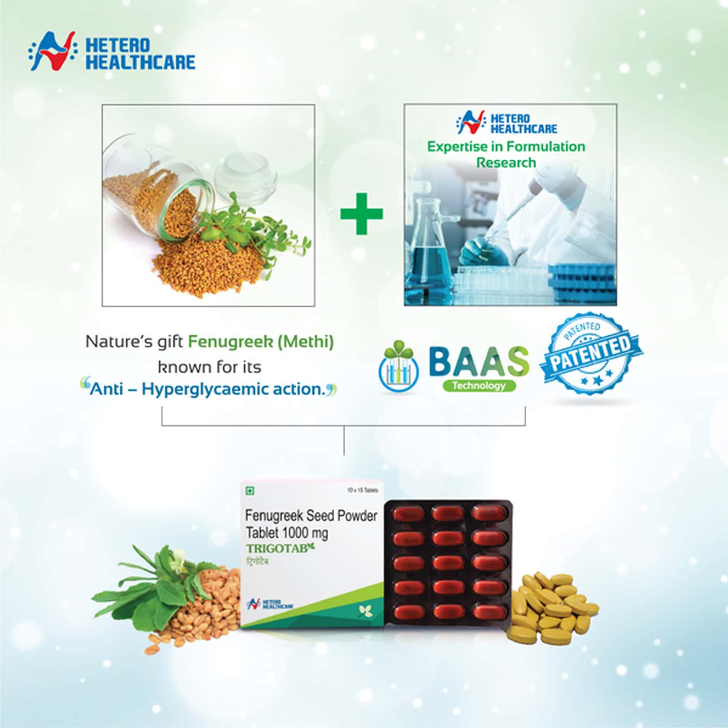 Buy TRIGOTAB FENUGREEK SEED EXTRACT POWDER TABLETS FOR DIABETES 150