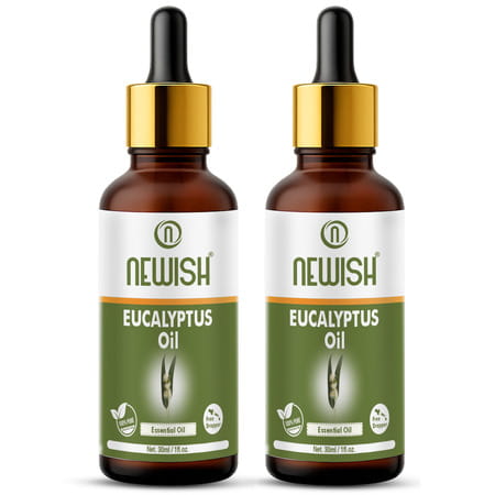 Newisheucalyptus Oil For Hair Pain Relief|Undiluted Aromatherapy Therapeutic Grade 30Ml-Pack Of 2
