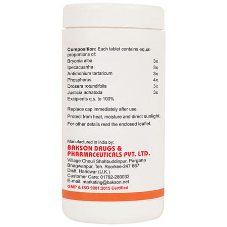 Baksons Homoeopathy Kof Aid Tablet 200 No'S