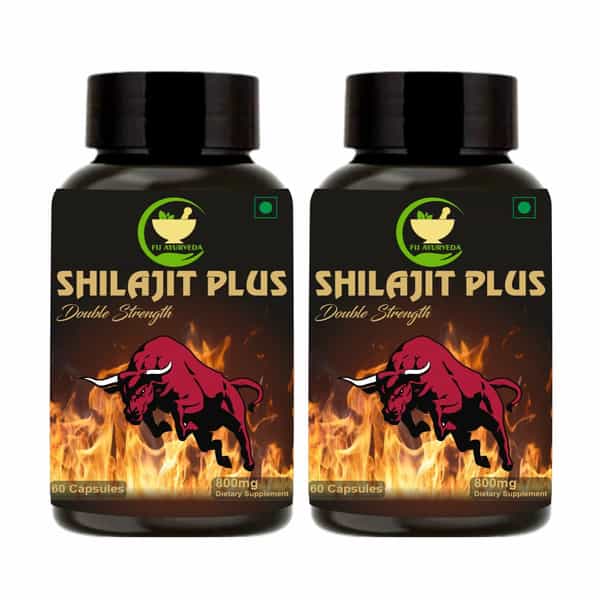 Fij Ayurveda Shilajit/Shilajeet Plus Extract Capsule | Premium | Adults - 800Mg 60 Capsules