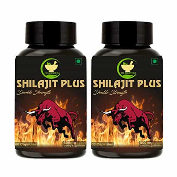 Fij Ayurveda Shilajit/Shilajeet Plus Extract Capsule | Premium | Adults - 800Mg 60 Capsules