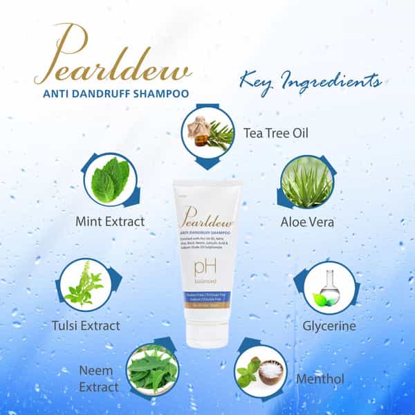 Pearldew Anti-Dandruff Shampoo 100 Ml | Aloe | Mint & Neem | Salicylic Acid (Pack Of 4)