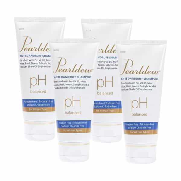 Pearldew Anti-Dandruff Shampoo 100 Ml | Aloe | Mint & Neem | Salicylic Acid (Pack Of 4)