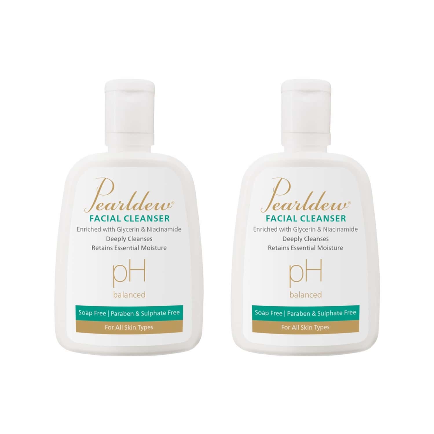 Pearldew Facial Cleanser All Skin Types|paraben-free| Ph Balanced - 125 Ml Of Pack 2
