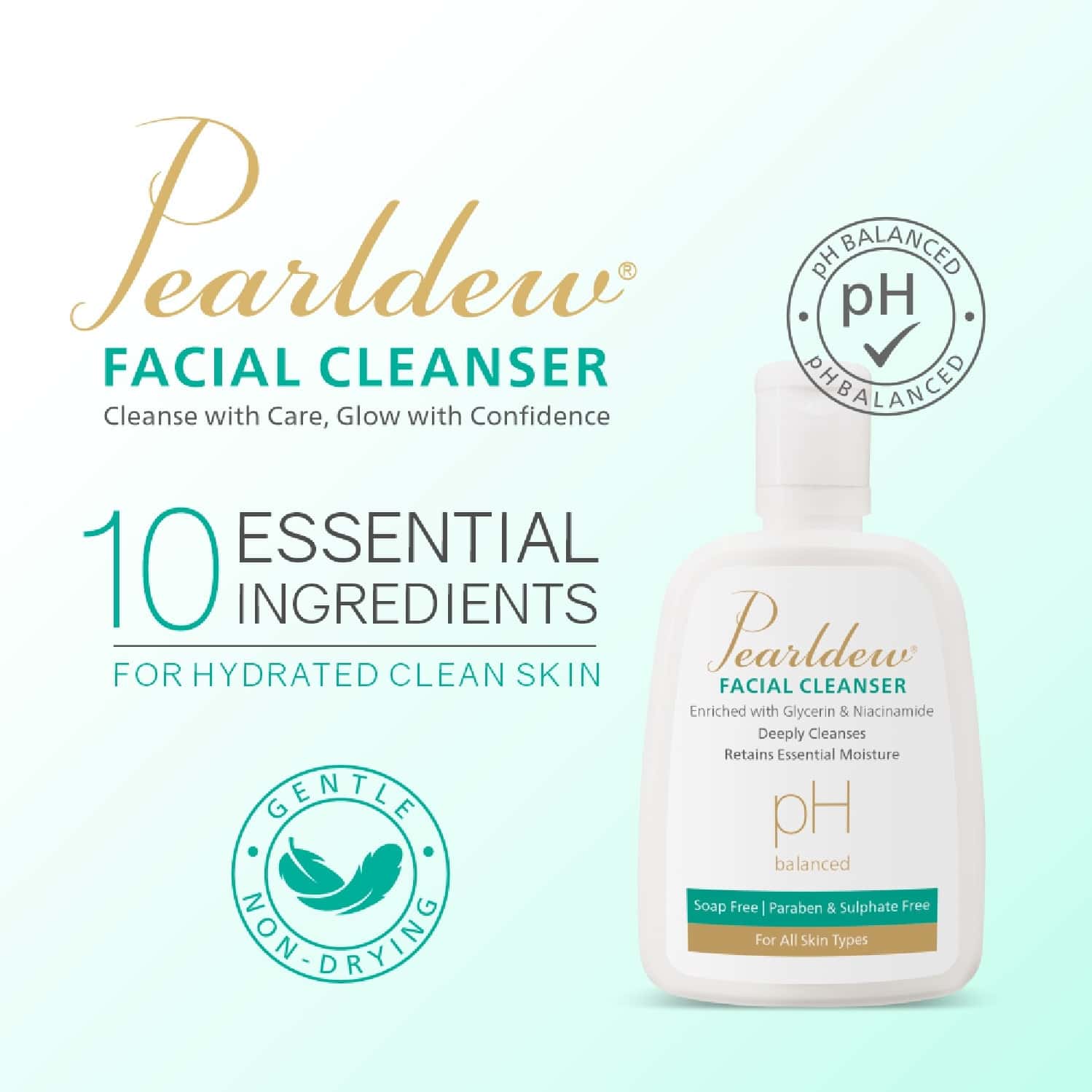 Buy PEARLDEW FACIAL CLEANSER ALL SKIN TYPES|PARABEN-FREE| PH