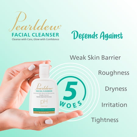 Pearldew Facial Cleanser All Skin Types|Paraben-Free| Ph Balanced - 125 Ml Of Pack 2