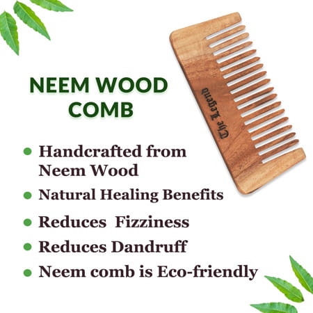 The Legend Organic Neem Wooden Wide Teeth Comb