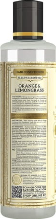 Khadi Natural Orange Lemongrass Hair Conditioner Sls & Paraben Free 210 Ml