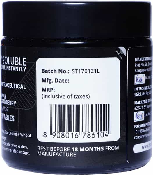 Literal Iron (Apple Cranberry Flavour) Haemoglobin Improvement-1 Bottle (60 Lozenges)